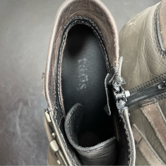 Taos Alto Booties Leather Buckles Ankle Boots 2" Heel Size 8.5 - Picture 6 of 8